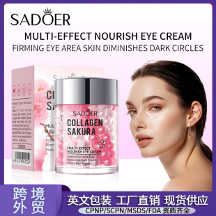 Full English Sadoer Sakura Collagen Multi-Effect Nourishing Eye Cream Moisturizing Eye Cream Cross-Border Foreign Trade Wholesale