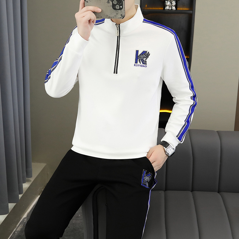 0102 윗부분은 흰색, 아랫부분은 검정색 슈트 [고품질]