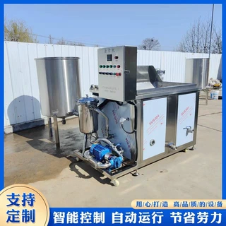 豆泡油炸机 自动出料油炸设备 油水分离鹌鹑蛋油炸机器支持定制