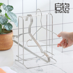 No Hole Stainless Steel Clothes Hanger Storage Balcony Shelf Household Clothes Hanging Clothes Hanger Organizing Rack 
