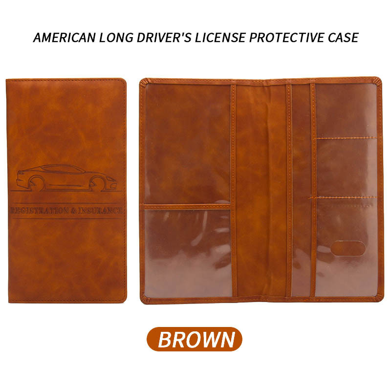 Nuevo soporte de identificación de automóvil multifuncional unisex simple, paquete de tarjeta de pasaporte, paquete de tarjeta de almacenamiento de boletos transfronterizos, juego de tarjeta