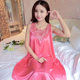 Women's Pajamas, Feminine Lace Summer Suspenders, New Loose Fat Girl Summer Ice Silk Nightgown, Home Clothes