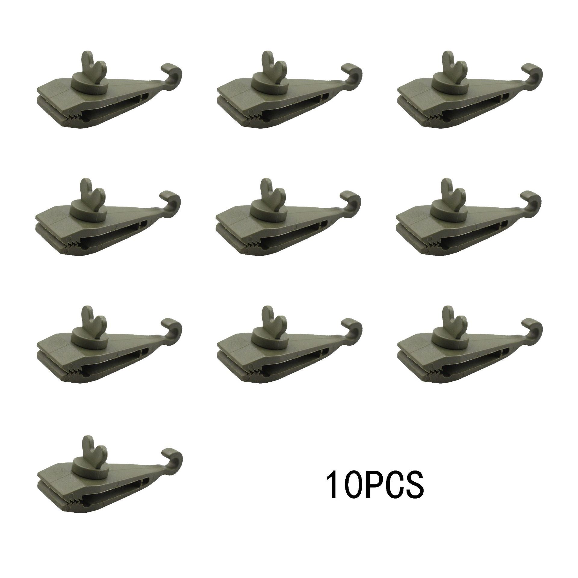 戶外防風掛鈎帳篷夾多功能固定尼龍夾套裝野營天幕鯊魚夾露營配件