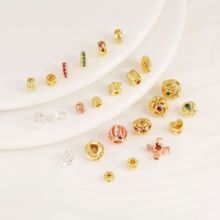 18K����ɫ�Ƕ�ʯ�U�մ�������� ����diy�ֹ��Ʒ�������
