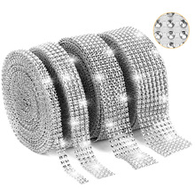 电镀仿钻2排3排4排6排8排线钻空心钻塑料排钻自粘DIY贴钻蛋糕装饰