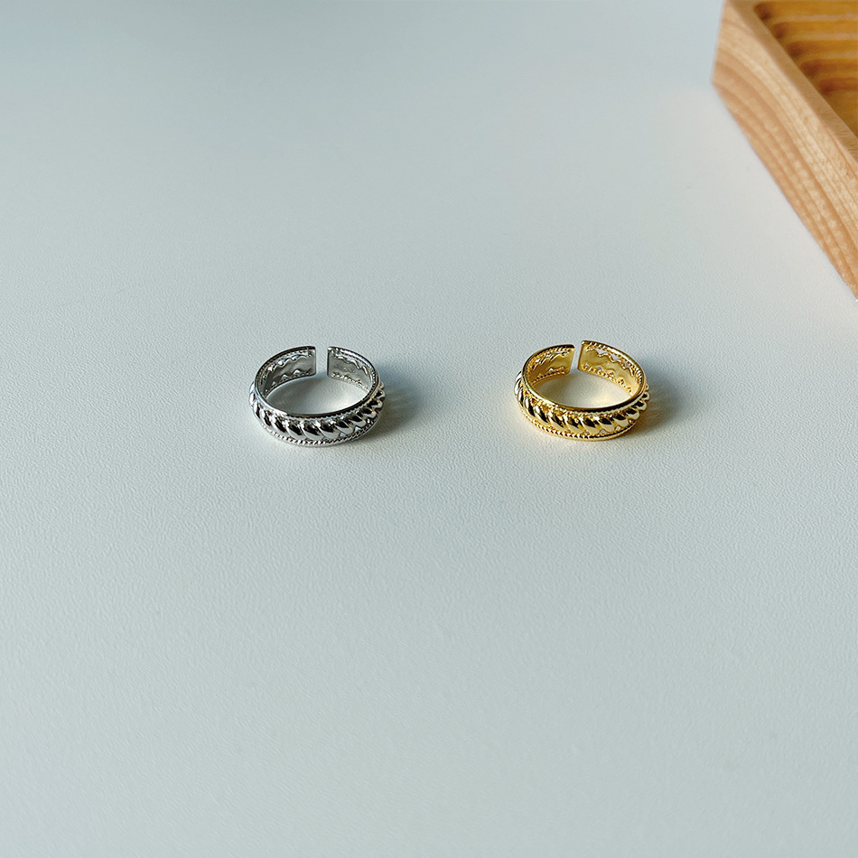 Fashion Geometric Copper Hollow Out Open Ring