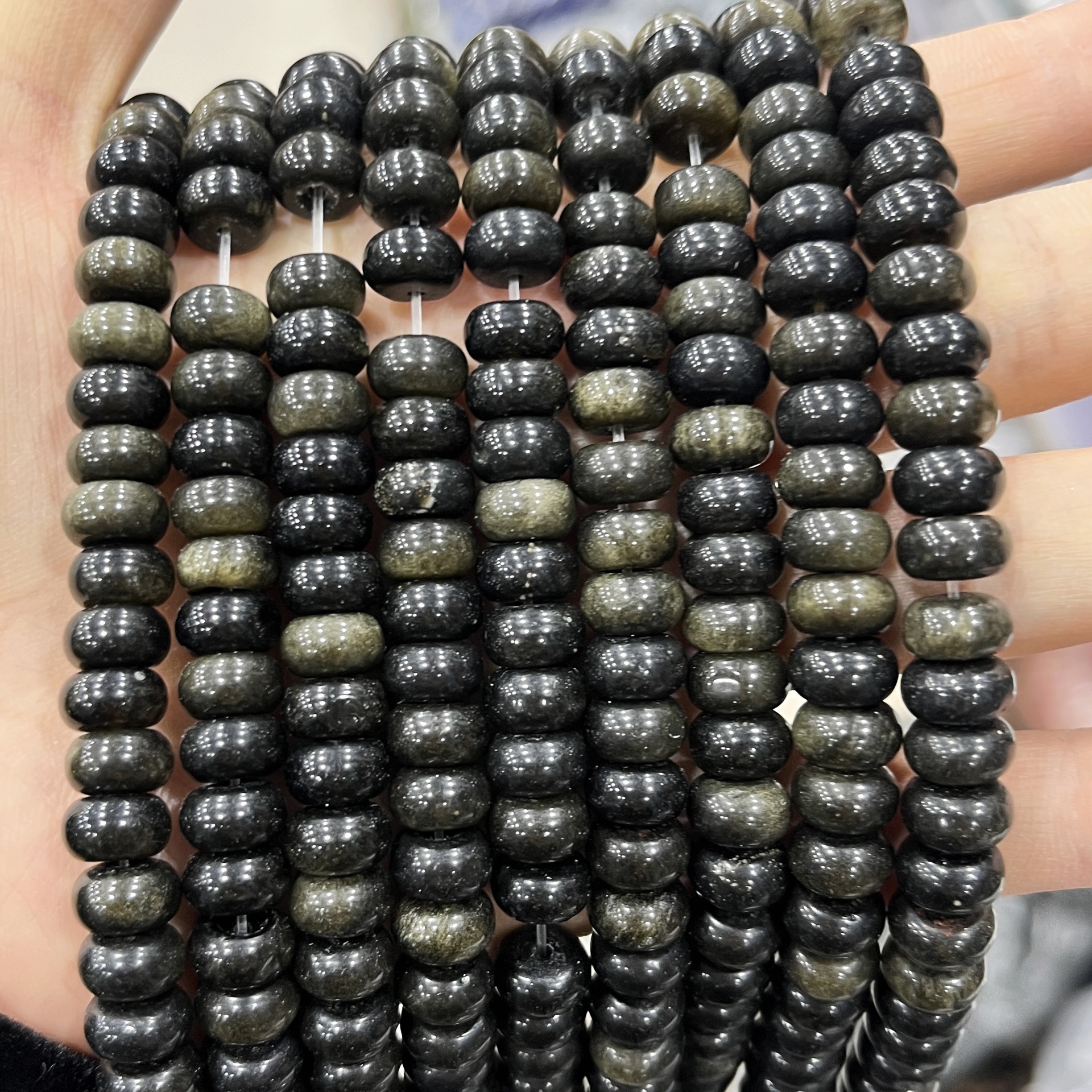 Piedra natural 5 * 8 Abaco Piedra Shoushan DIY accesorios de joyería collar de cuentas separadoras cuentas de posicionamiento cuentas al por mayor