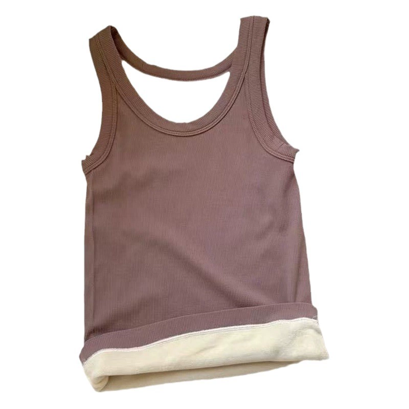 Зимнее толстое термобелье на флисовой подкладке, верхняя одежда, внутренняя одежда, осенне-зимний двухслойный жилет, студенческий тонкий, приятный для кожи жилет