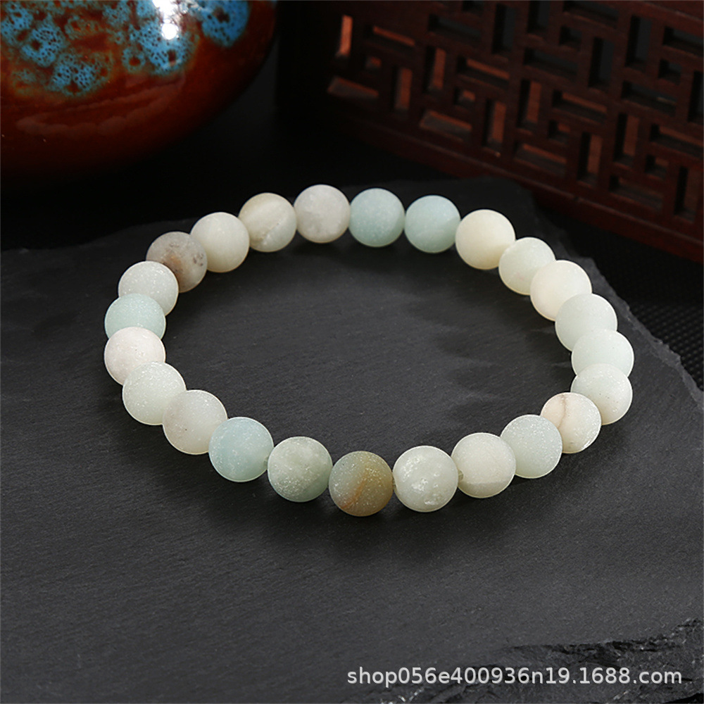 Moda simple 8mm pulsera de piedra de ágata natural alta sensación de mano de cristal cuentas pulsera comercio exterior al por mayor damas