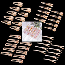 diy滴胶发夹配件   多款式几何图形金属发夹滴胶模具配件10个装