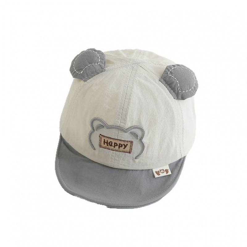 Sombreros para bebés primavera y otoño nuevos bordados de dibujos animados, sombreros para niños y niñas, sombreros de lengua de pato de moda de secado rápido