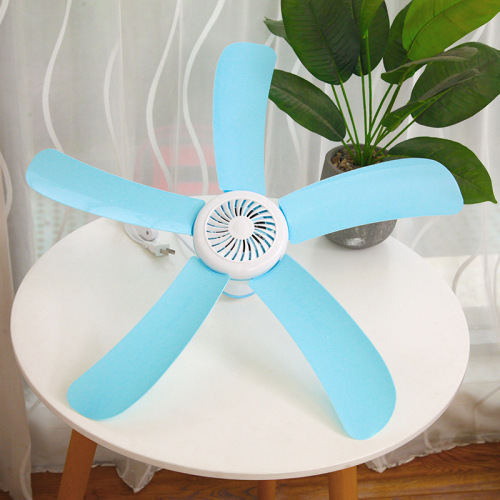 Factory Direct Supply Small Portable Ceiling Fan Quiet Mini Fan Household Mosquito Net Ceiling Fan Student Dormitory Small Electric Fan