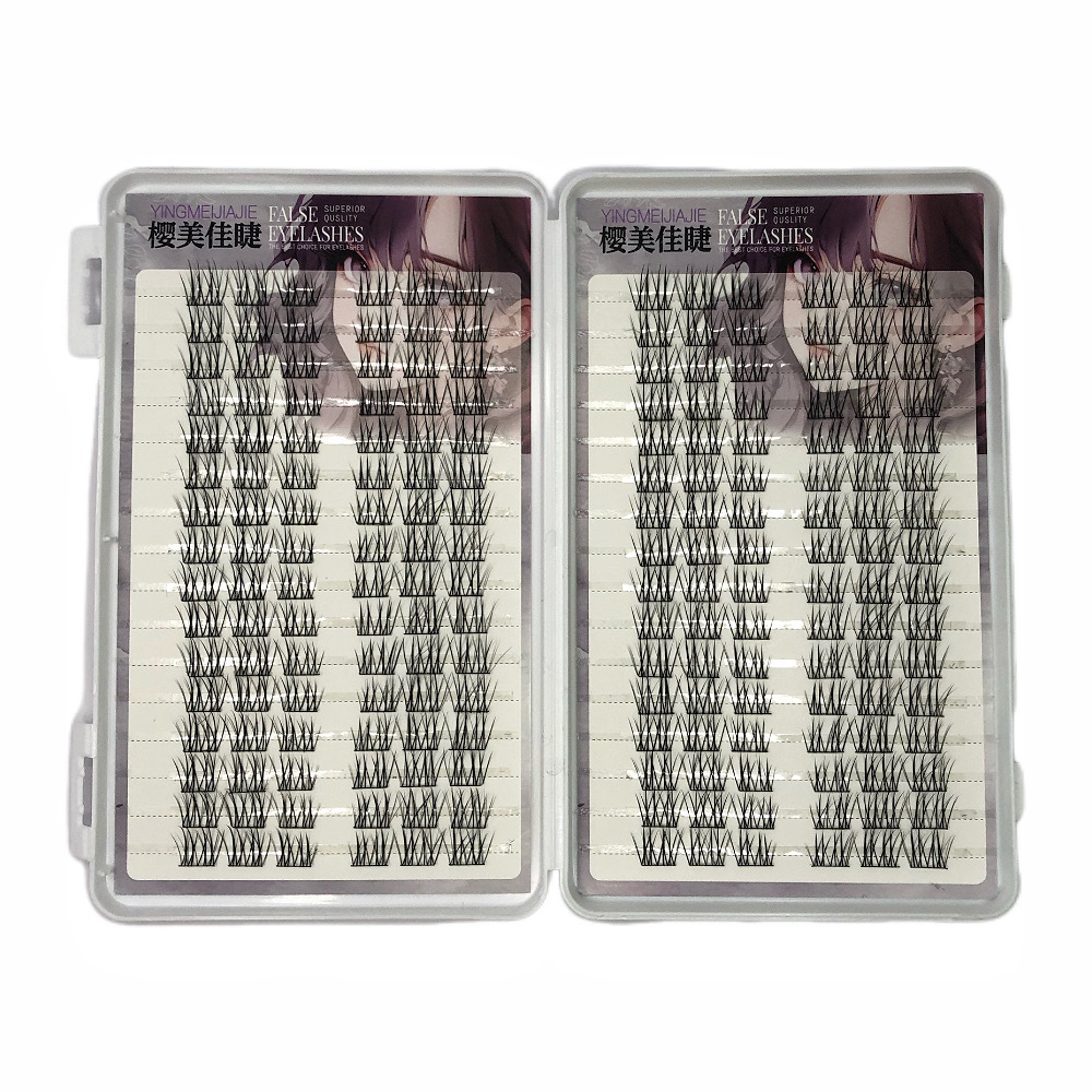 Nuevo libro de pestañas de menta de gran capacidad coreana, pestañas postizas de simulación perezosas de un solo grupo para principiantes gruesos naturales