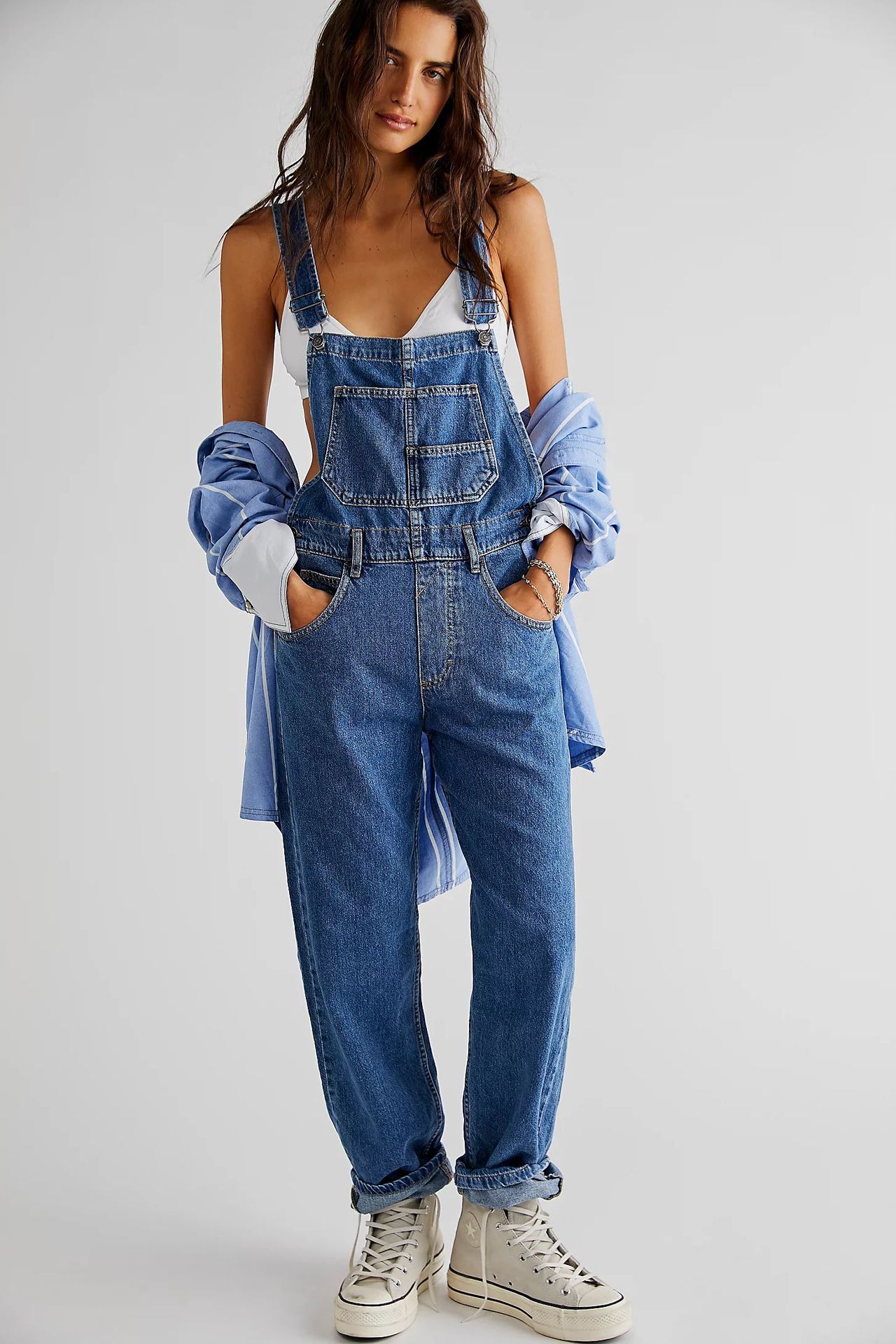 Women's Daily Streetwear Solid Color Full Length Jeans Overalls display picture 2