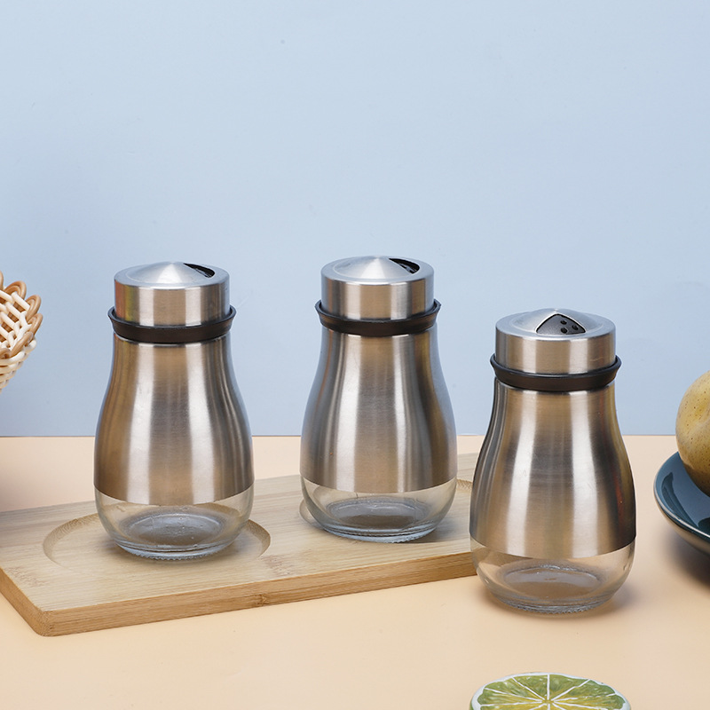 Suministro directo de fábrica botella de condimento multifuncional suministros de cocina tarro de condimento de barbacoa botella de aspersión de comino traje de estante giratorio