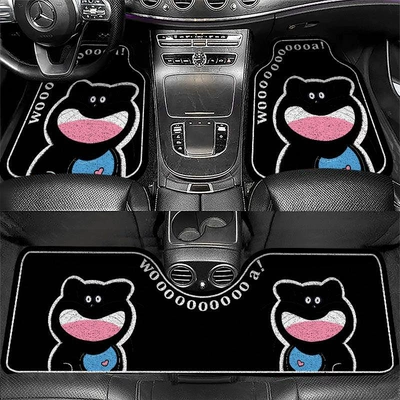 Cute cartoon simple silk loop car Avtomobil döşəmə paspasları - big-mouth-cat-one-piece-rear-seat-cover-silk-loop-50135cm1953