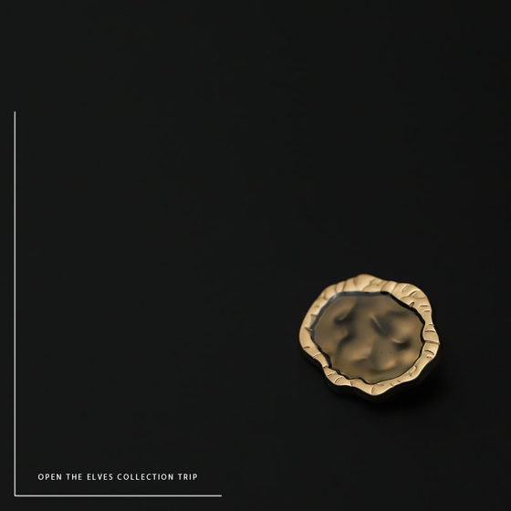 YOKO Shaped Metal Curry Button Small Fragrant Egyptian-style Suit Tweed Jacket Double-sided Buckle