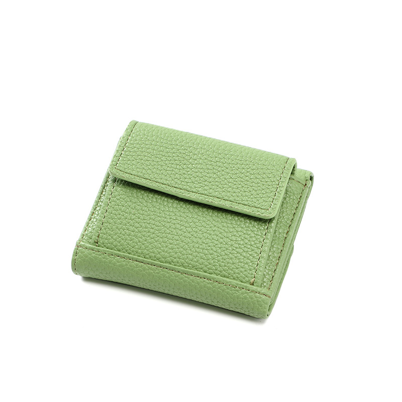 Nueva moda corta billetera de mujer estilo japonés tres plegables mini multi-tarjeta bolsa de tarjetas de tendencia gran capacidad