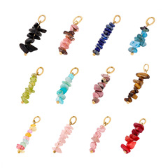 越境アマゾン 不規則な砕石 キュートなアイスクリーム 天然石 ターコイズ ペンダント DIY アクセサリー ジュエリー卸売