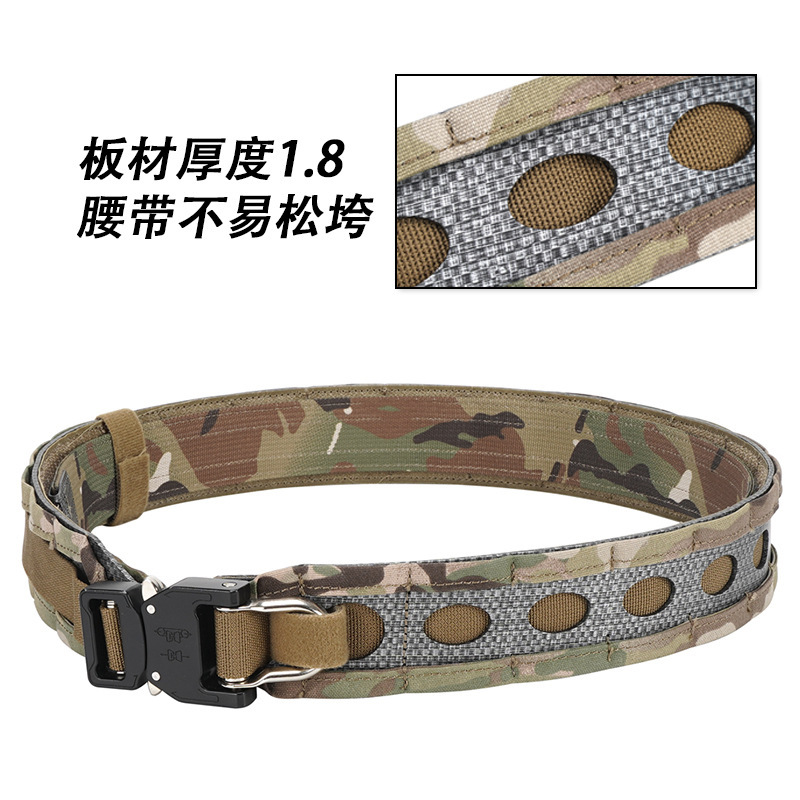Transfronterizo Amazon táctico bisón cinturón ligero cinturón sellado doble capa Cobra desmontaje rápido hebilla de metal tamaño M