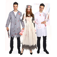 万圣节服装 厂家血腥医生护士扮演服装鬼屋 鬼节派对节庆用品