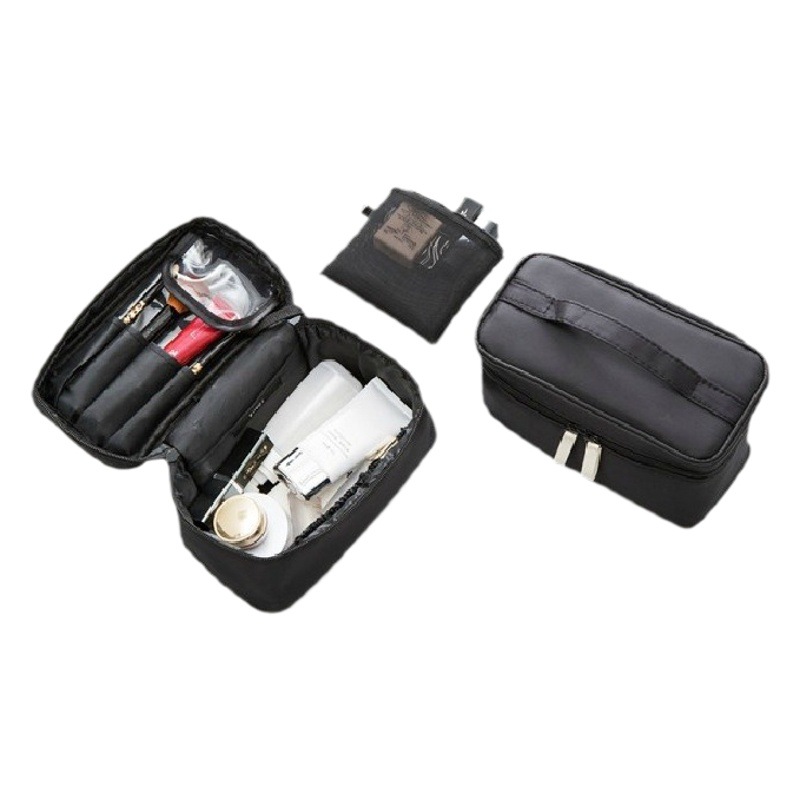 Neceser de cosméticos de gran capacidad a la moda, maleta portátil para brochas de maquillaje, almacenamiento de artículos de tocador de viaje, venta al por mayor.