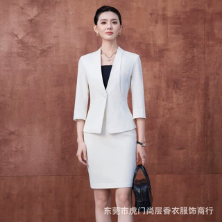 西装套装女2026夏季新款短袖酒店前台经理工作服美容师医美工装薄