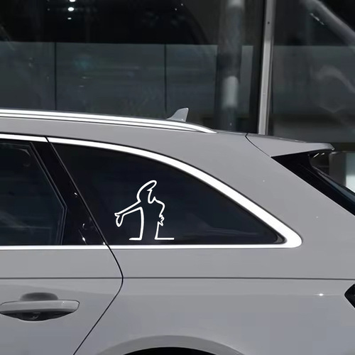 Foreign trade car stickers—cartoon little figures performing cool and creative gestures, perfect for decorating car windows, bodies, electric vehicles, and motorcycles.
