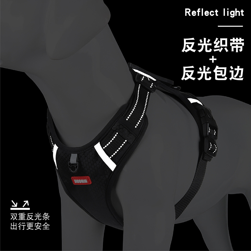 Venta caliente correa de pecho para mascotas perro mediano y grande que camina cuerda de perro chaleco cuerda de tracción anti-rotura cuerda de perro suministros para mascotas