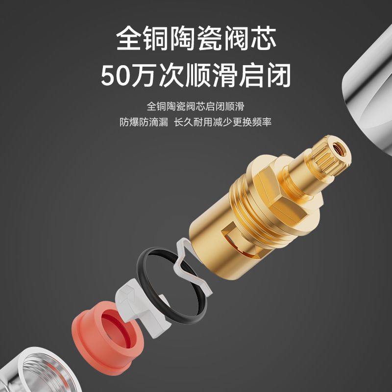 严选一进二出全铜角阀黄铜加厚加长直角三角阀家用马桶大流量球阀|undefined