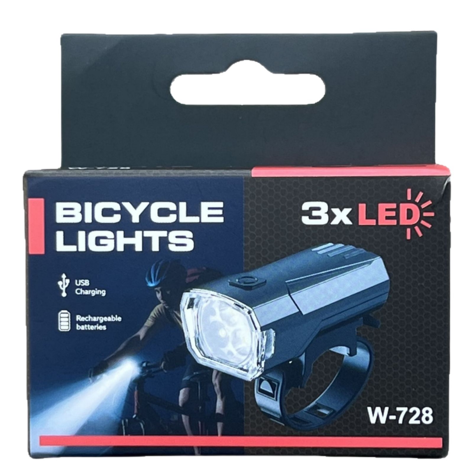 Lámpara de soporte de alta potencia 3LED faro de bicicleta C cargador de luz brillante vehículo eléctrico bicicleta de montaña carga directa