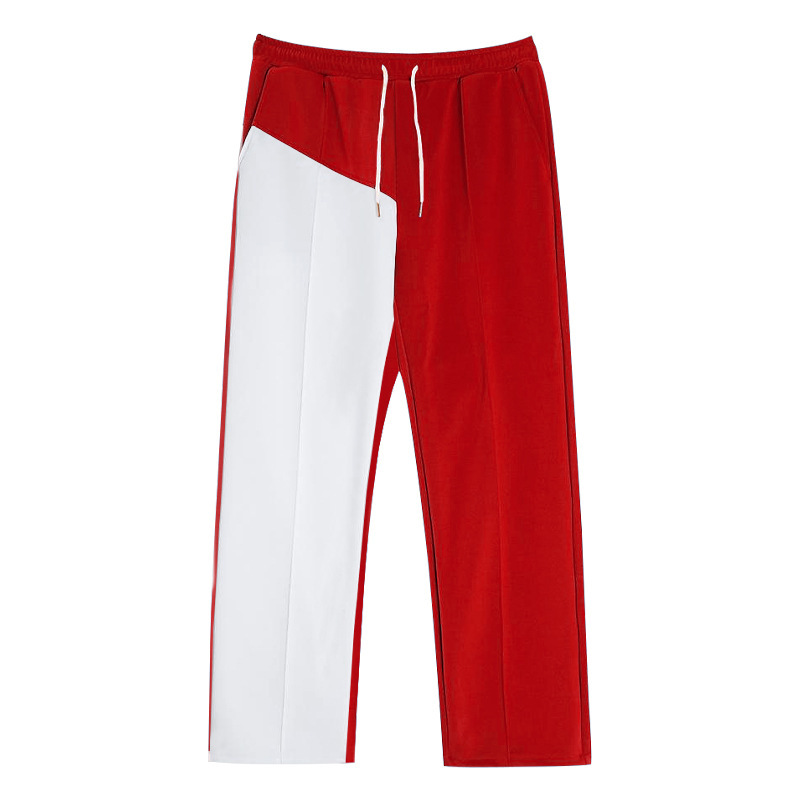Men's Clothing pants men's spring and summer straight color matching casual oversize versatile pants loose large size trousers_voghion.com