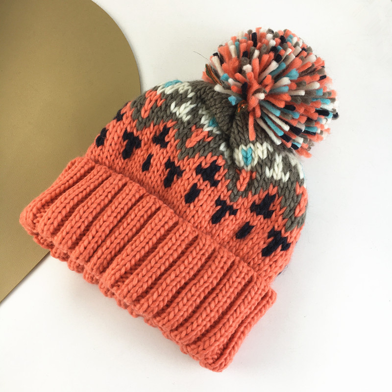 Unisex Cute colorful woolen hat for women autumn and winter warm earmuffs curled edge knitted hat earmuffs pullover cap_voghion.com