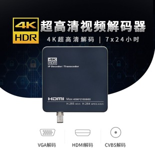 H.265 4K/P60 Hd HDMI Decoder VGA/CVBS RTSP/transfer Code RTMP/UDP/SRT