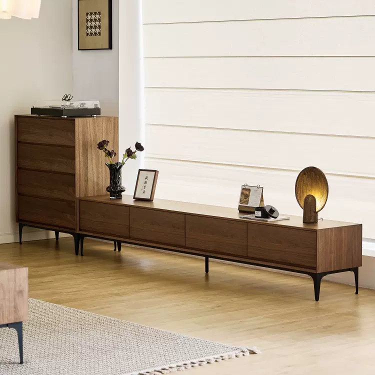 简约现代电视柜茶几组合北欧客厅家用小户型岩板电视机柜2025新款