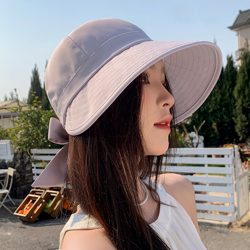 Women's Bowknot Duckbill Cap Sun Hat With Uv Protection_voghion.com