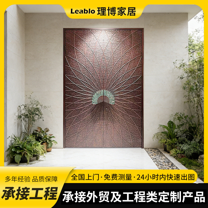 Customized Luxury Villa Entrance Doors with Aluminum Alloy Frames for Foreign Trade Projects, High-End Courtyard Entry Doors from Foshan Manufacturer Customized Luxury Villa Entrance Doors with Aluminum Alloy Frames for Foreign Trade Projects, High-End Courtyard Entry Doors from Foshan Manufacturer
