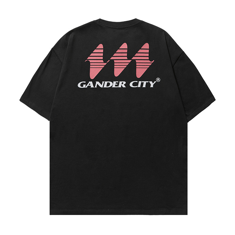 Damska odzież T-shirt z nadrukiem z krótkim rękawem Męska w tym samym stylu Letnia luźna modna marka T-shirt Q_voghion.com