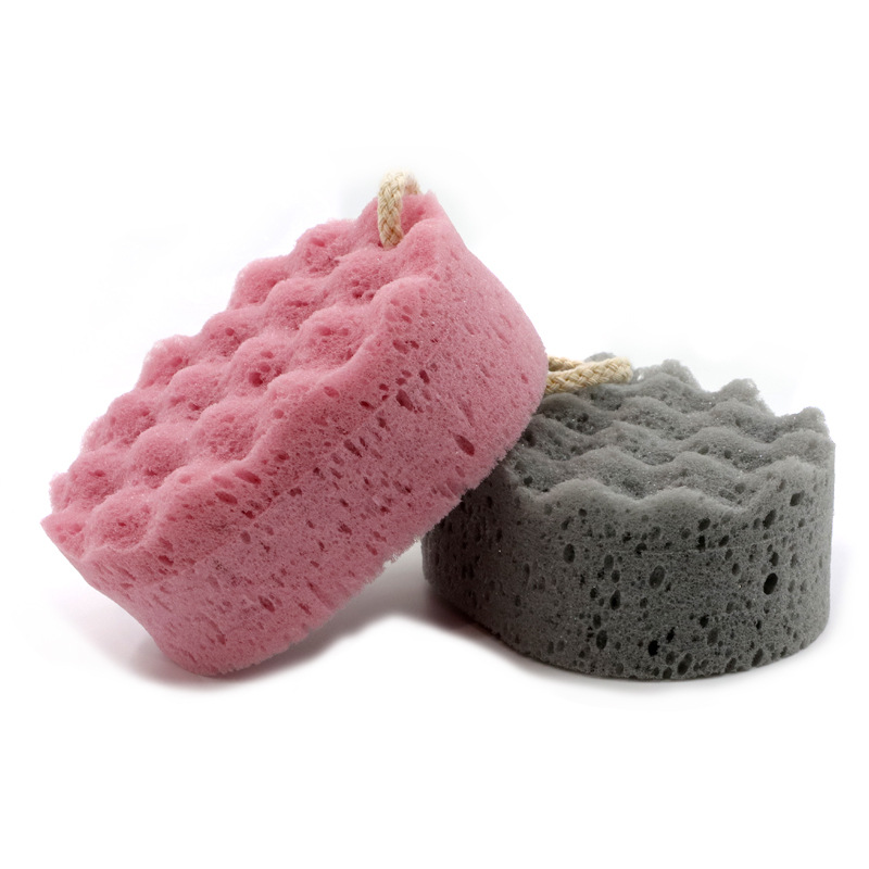 新款纯色沐浴海绵海藻棉成人儿童搓澡神器去角质清洁海绵擦