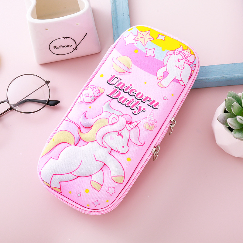 Caja de papelería de gran capacidad tridimensional 3D creativa Caja de lápices de doble capa Caja de lápices multifuncional para hombres y mujeres Bolsa de lápices de dibujos animados al por mayor