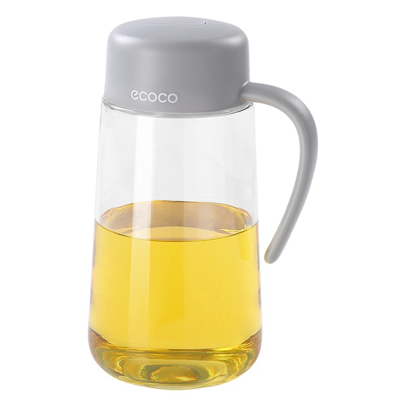 Apertura y cierre automáticos olla de aceite a prueba de fugas botella de aceite de vidrio tanque de aceite botella de salsa de vinagre suministros de cocina hogar botella de aceite de gran capacidad