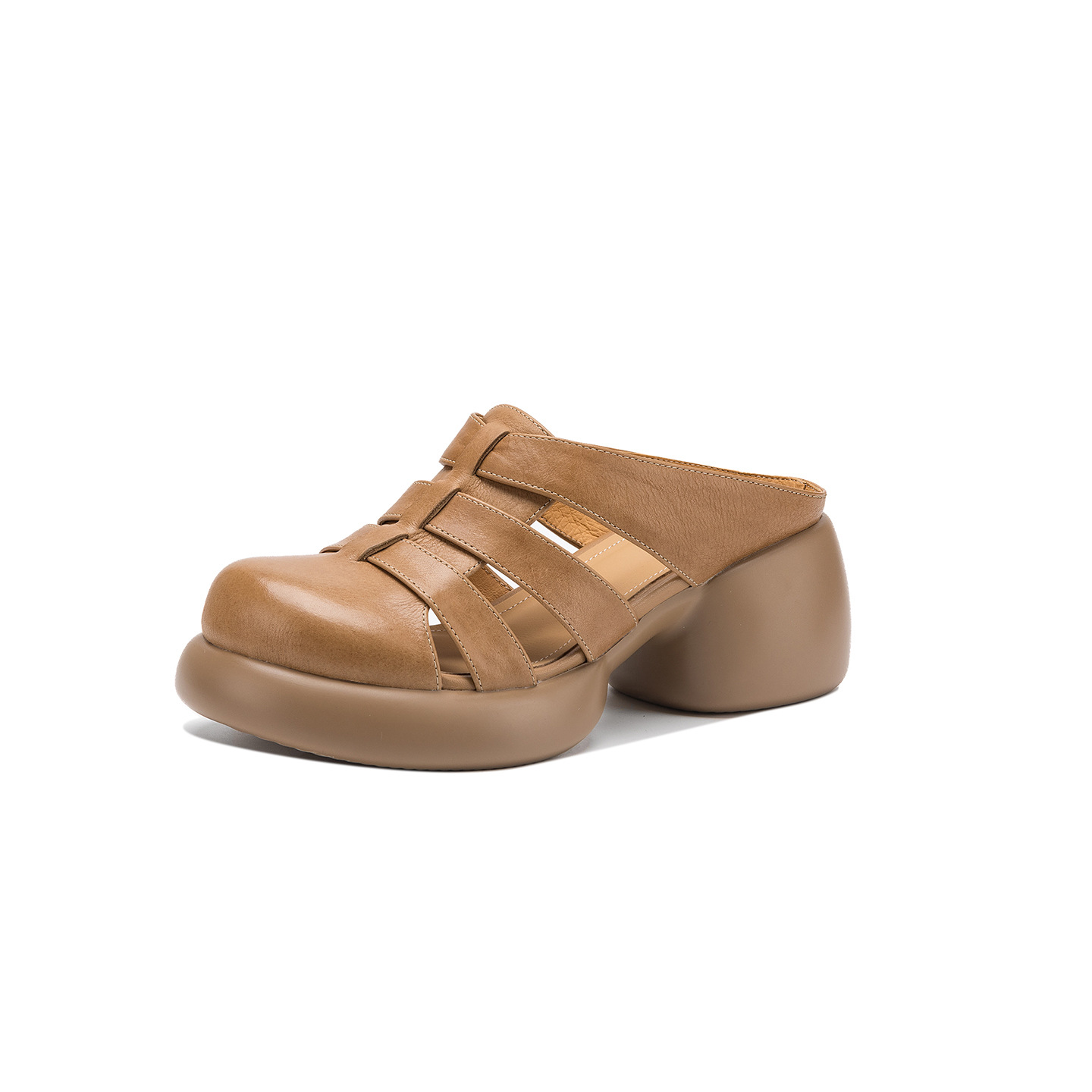 Sandal cao gót nữ mũi hở phong cách La Mã đế dày 6 cm — đen chi tiết 29