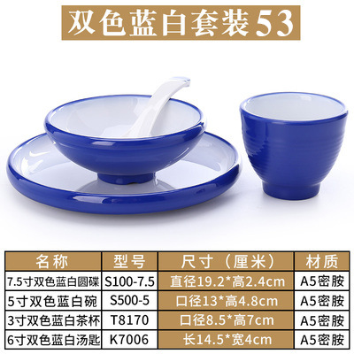 고급 파란색과 흰색 세트 53