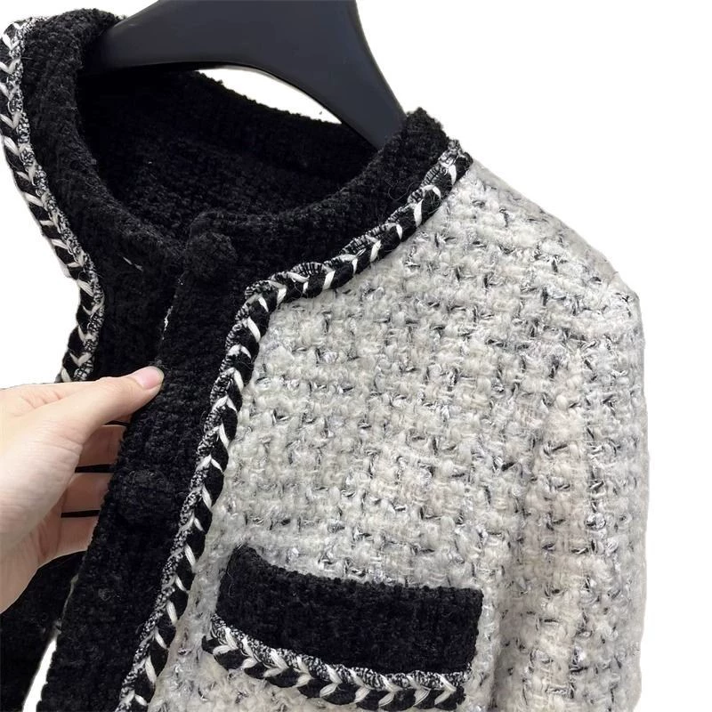 Зимняя стёганная пуховка в французском стиле, стиль Chanel, для подростков, с увеличенной толщиной