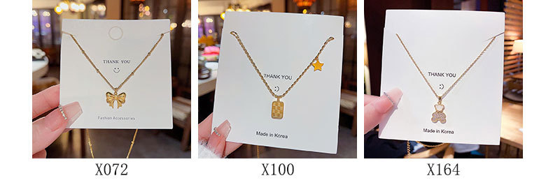 Fashion Heart Shape Butterfly Titanium Steel Plating Pendant Necklace 1 Piece