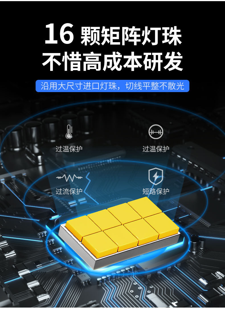 Cross-Border New Car Led Headlight H7 Integrated Modified High-Brightness High-Power H11 9005 9012 Headlight