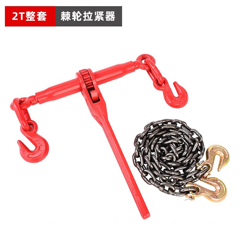 2톤 8.1m 세트 [8mm 체인] 래칫 더블 후크