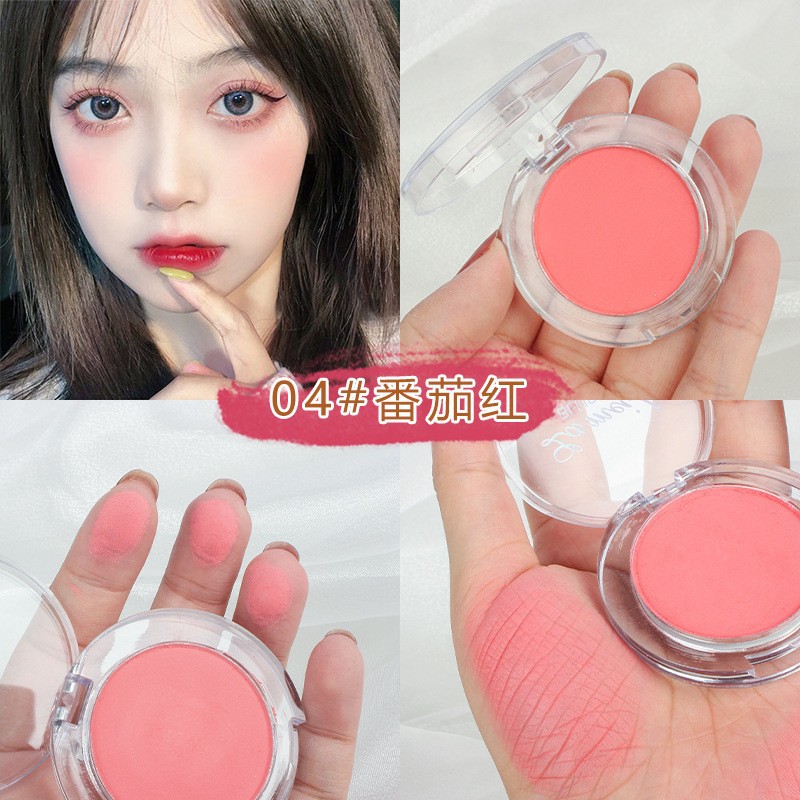 Placa de rubor colorete de productos domésticos baratos de Ramella Maquillaje nude maquillaje reparador monocromo para principiantes Polvo de rubor monocromático para mujer