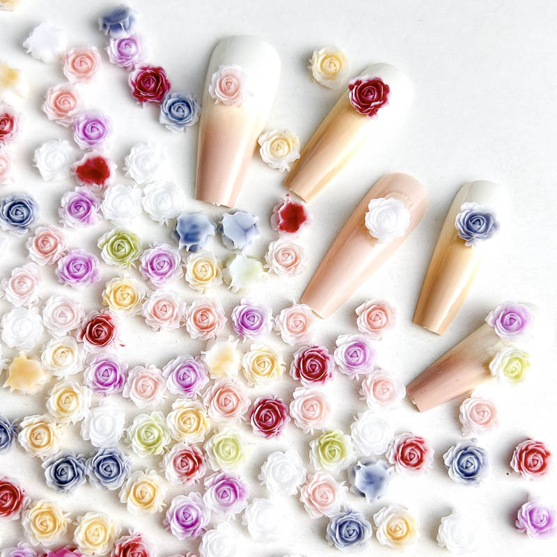 40g Weight Nail Decoration Accessories Nail Supplies 1 Set Quantity Resin Material Flower Pattern Sweet Style Sweet Flower Resin Nail Decoration Accessories 1 Set 2