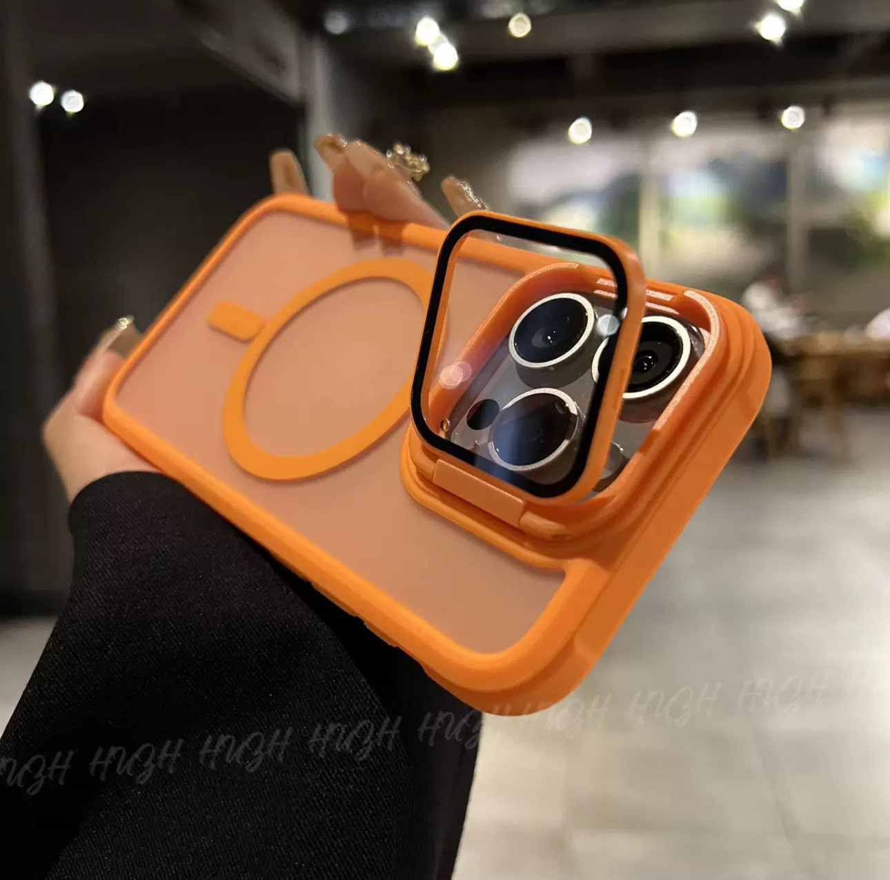 Soporte de lente para gafas para Apple 16Promax Skin Mat Magnetic Case iPhone 15 Case